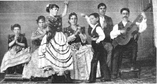 Prmer cuadro flamenco que actuó en Madrid 
